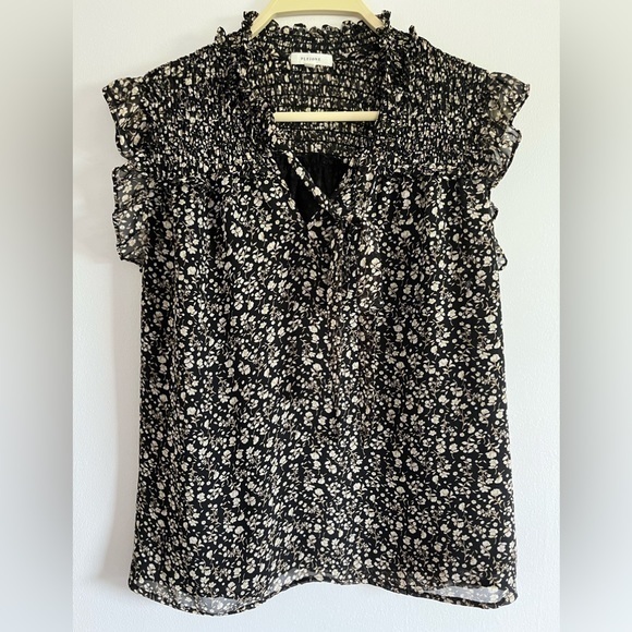 Pleione Tops - Pleione ruffle sleeve tie neck shirt size S